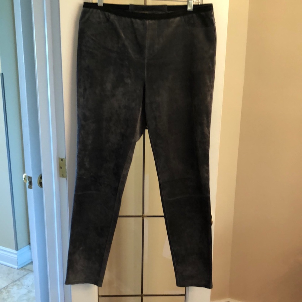 Lord & Taylor Grey Suede Pants